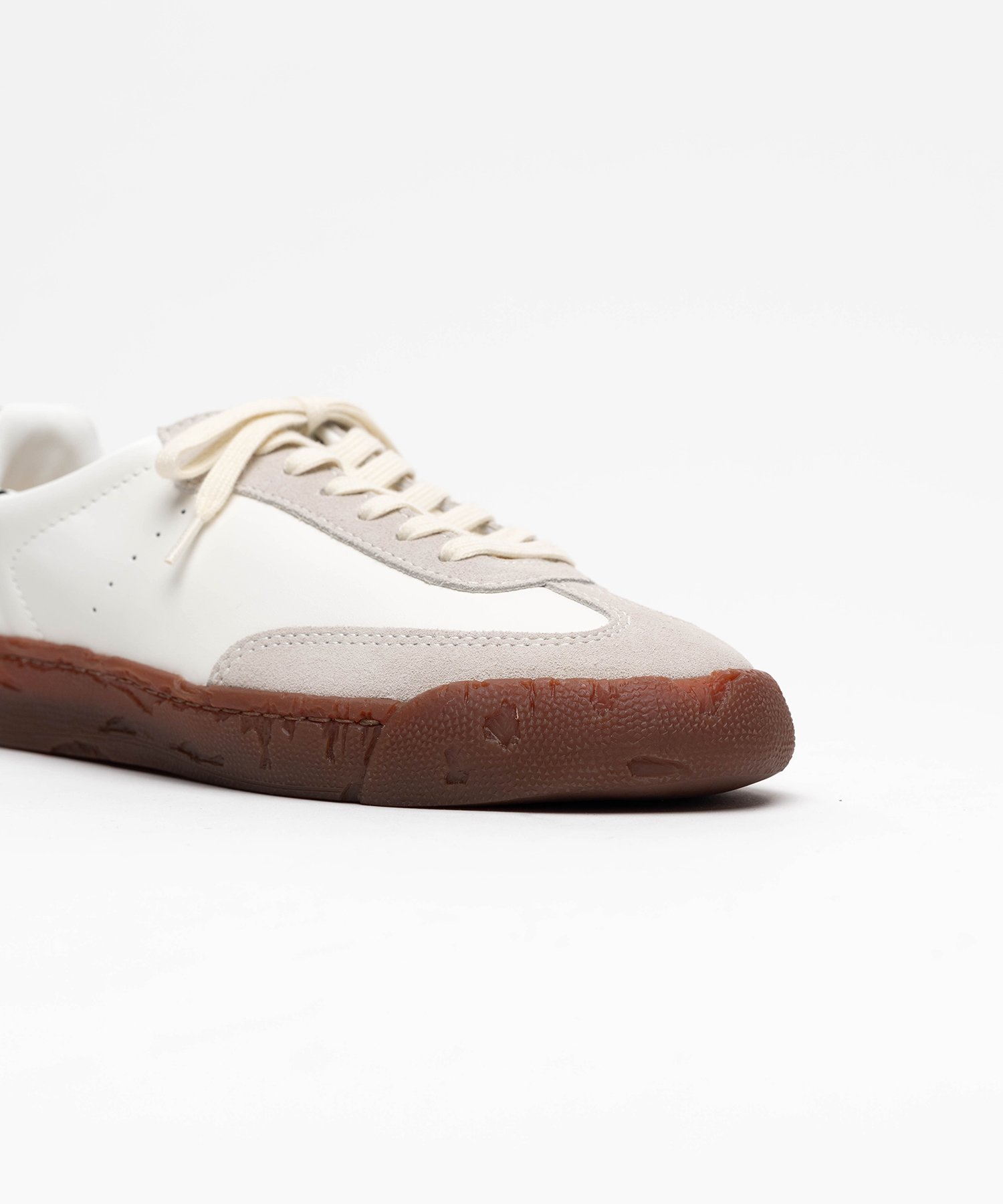"FRANCIS" PAST Sole Brown Edge Mixed Material  Low-Top Sneakers