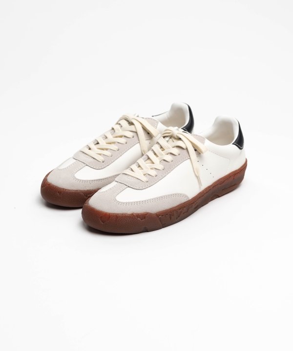 "FRANCIS" PAST Sole Brown Edge Mixed Material  Low-Top Sneakers