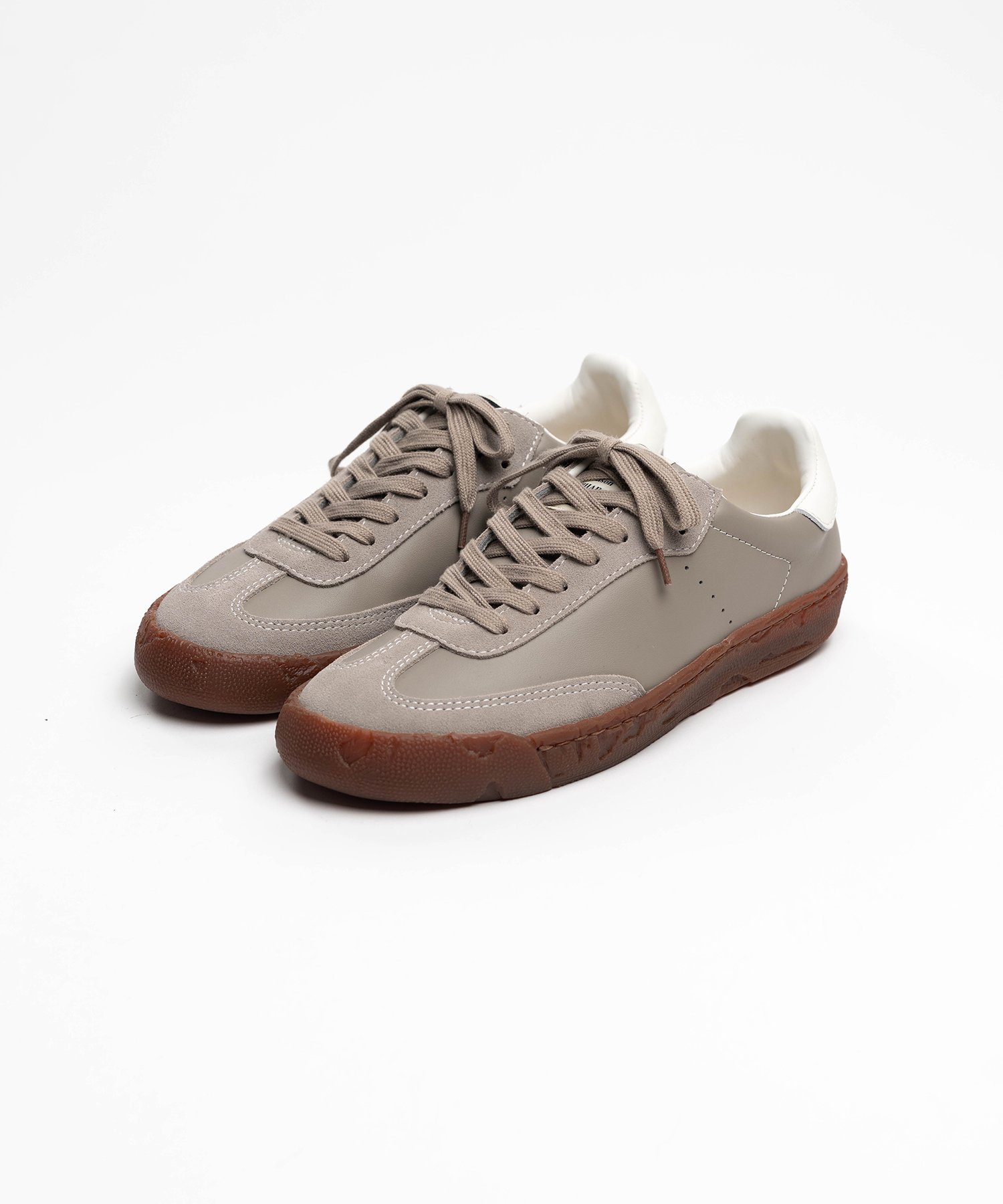 "FRANCIS" PAST Sole Brown Edge Mixed Material  Low-Top Sneakers