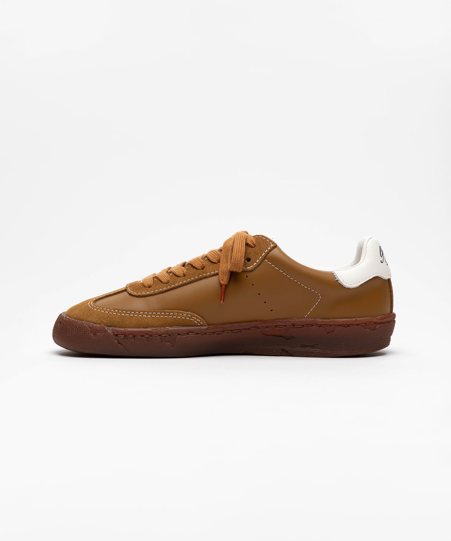 "FRANCIS" PAST Sole Brown Edge Mixed Material  Low-Top Sneakers