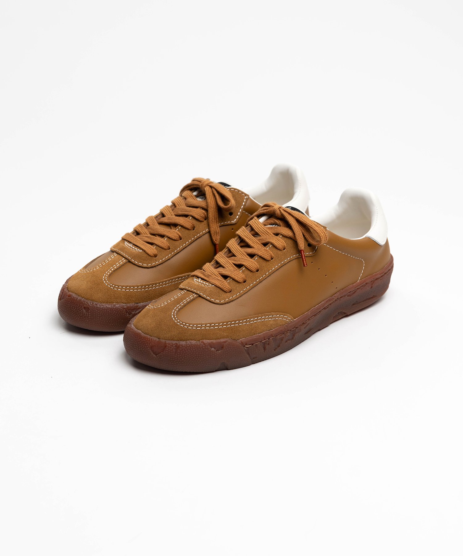 "FRANCIS" PAST Sole Brown Edge Mixed Material  Low-Top Sneakers