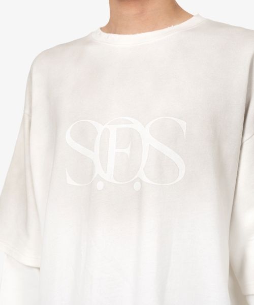 S.O.S Sun Faded Like Layered Sweatshirt