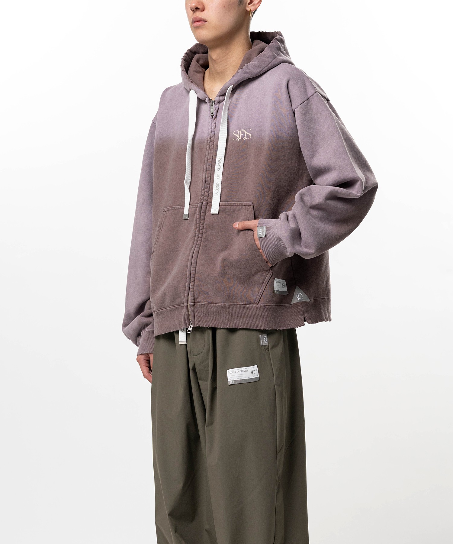 S.O.S Sun Faded Like Zip-up Hoodie