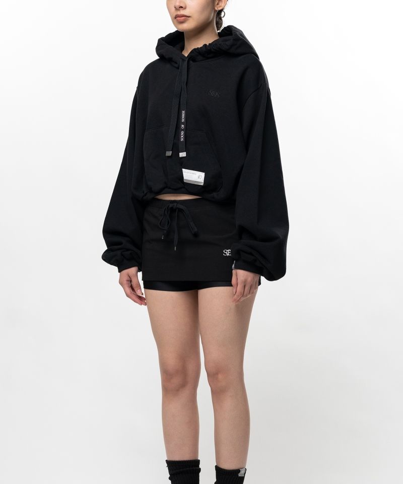 S.O.S Cotton Cropped Fleece Hoodie