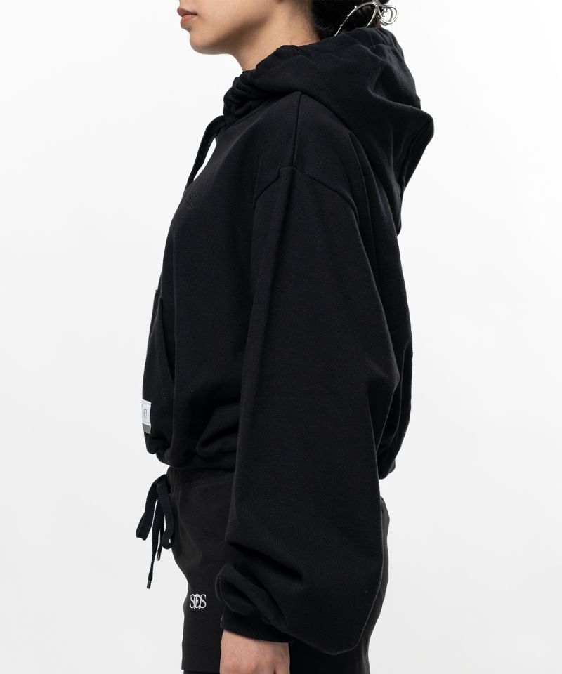 S.O.S Cotton Cropped Fleece Hoodie