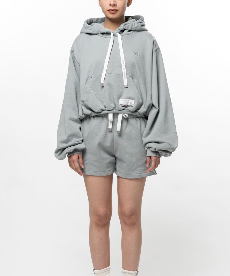 S.O.S Cotton Cropped Fleece Hoodie