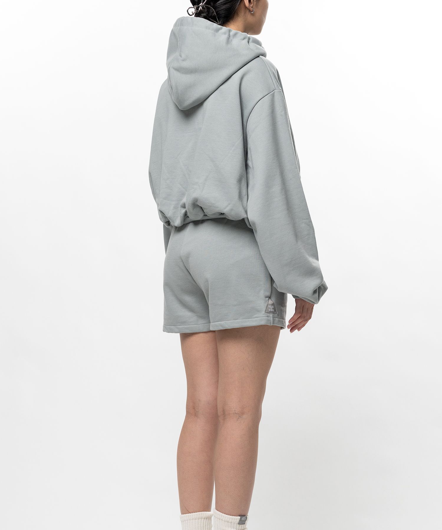 S.O.S Cotton Cropped Fleece Hoodie