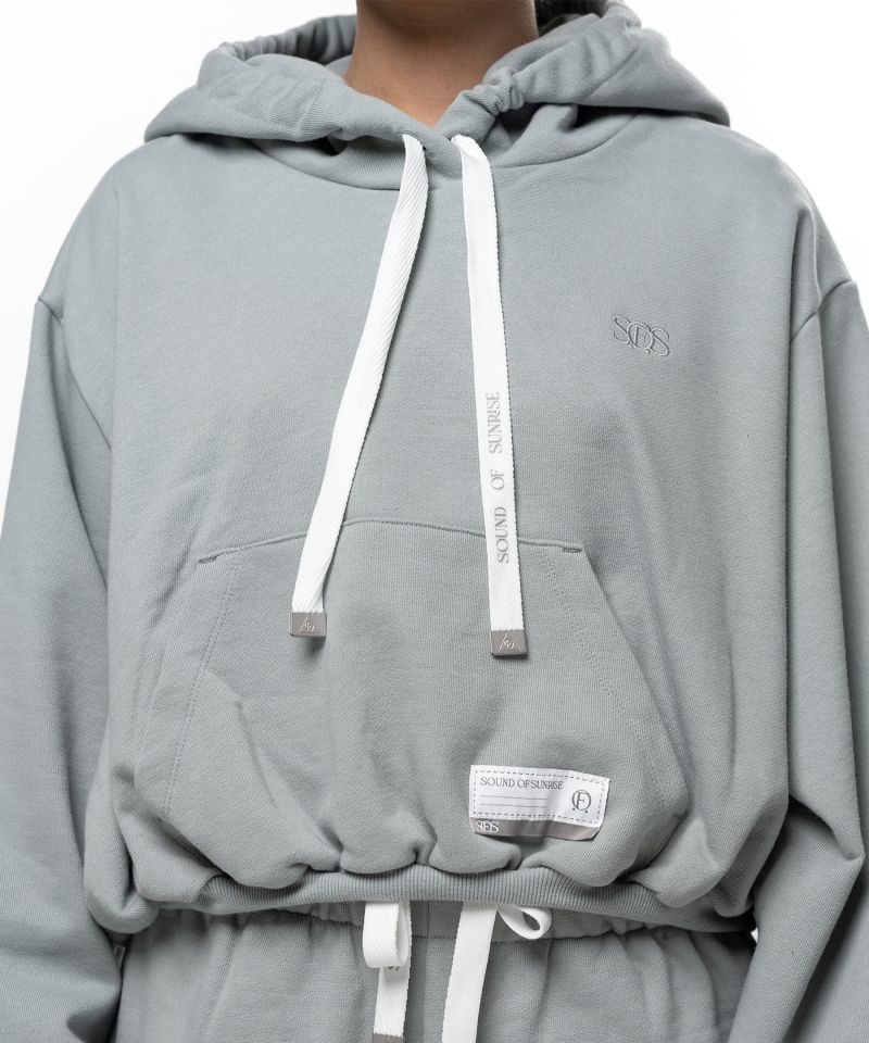 S.O.S Cotton Cropped Fleece Hoodie