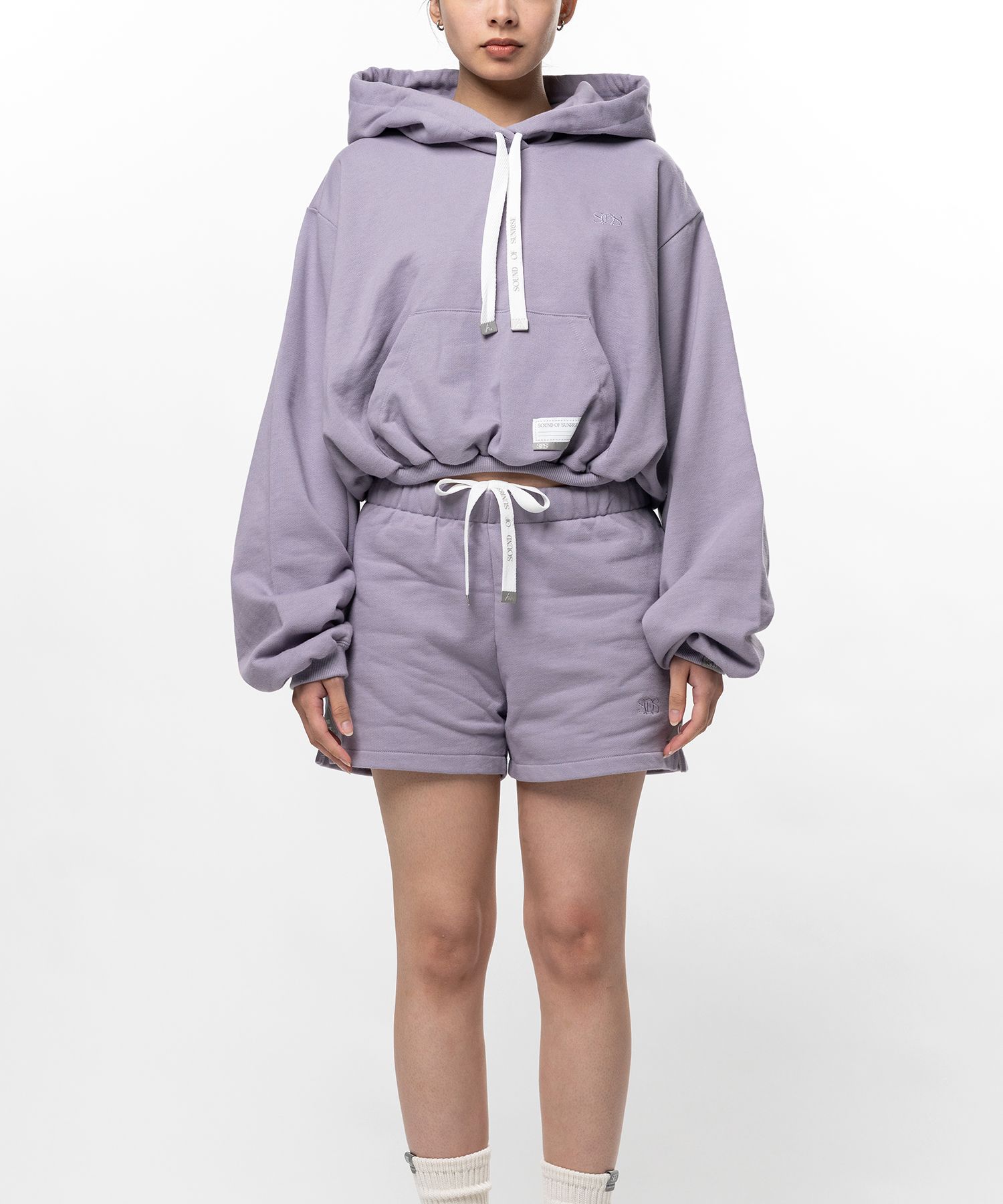 S.O.S Cotton Cropped Fleece Hoodie