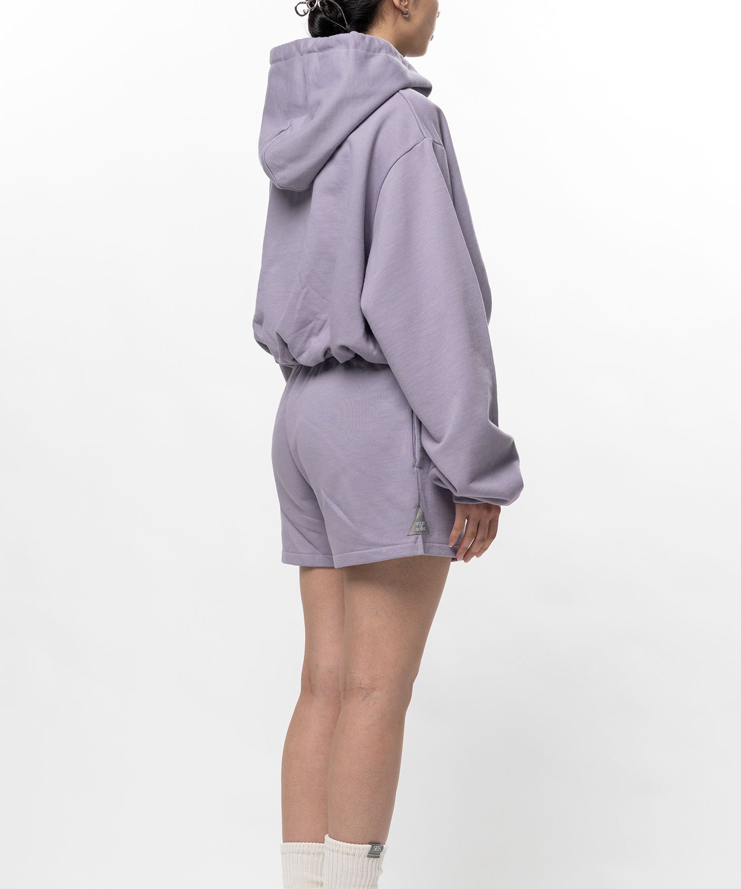 S.O.S Cotton Cropped Fleece Hoodie