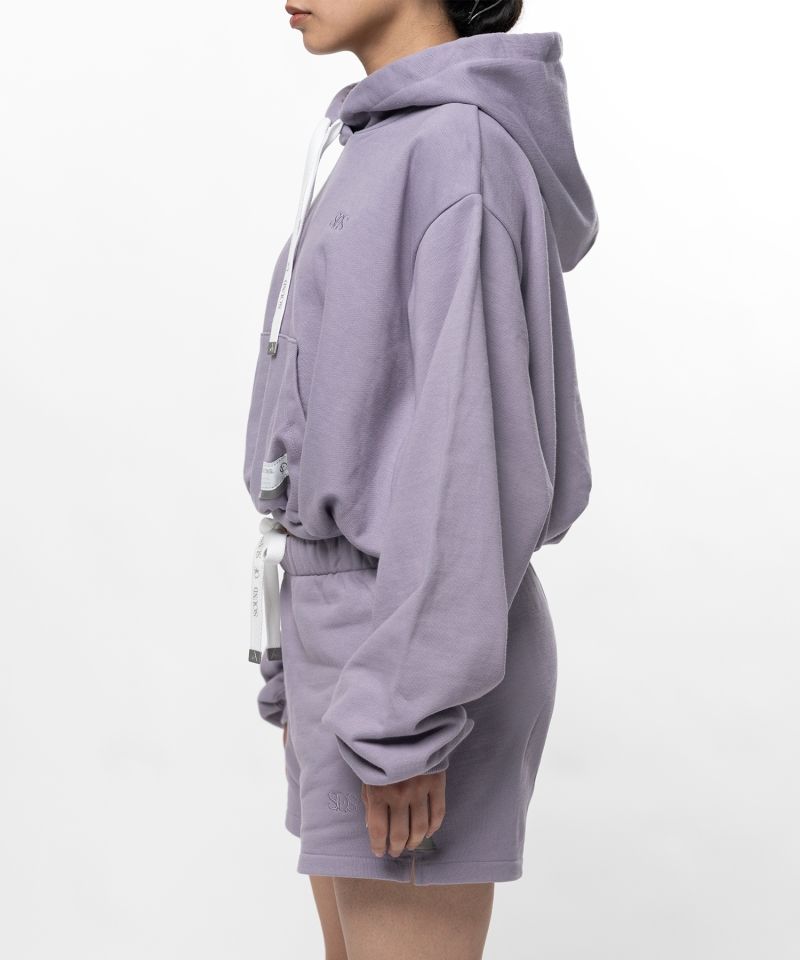 S.O.S Cotton Cropped Fleece Hoodie