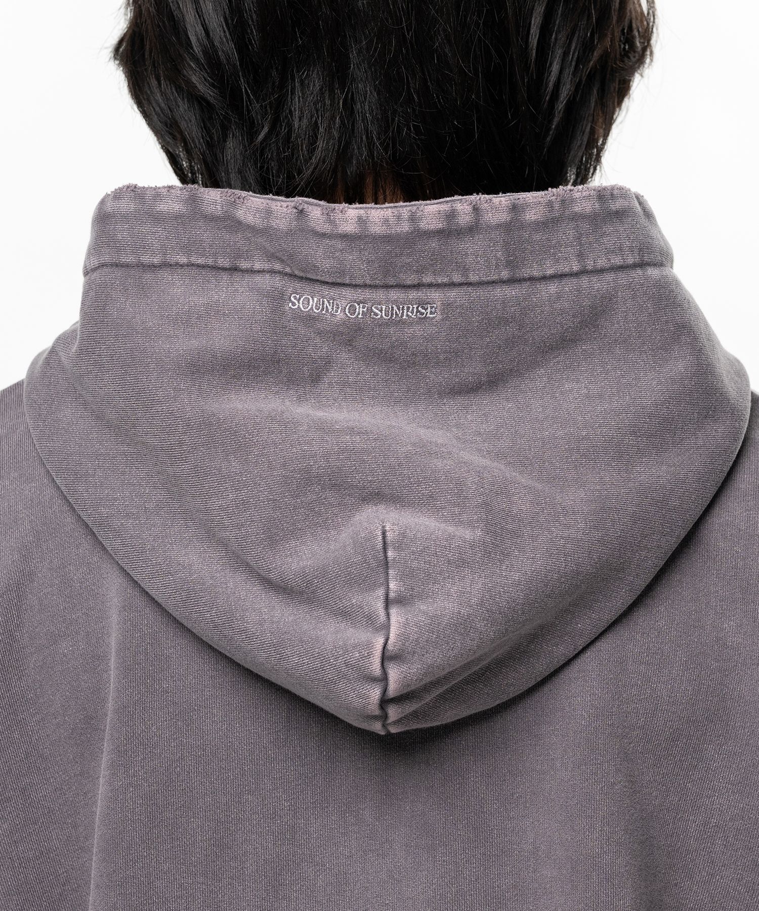 S.O.S Cotton Fleece Used Wash Zip-up Hoodie