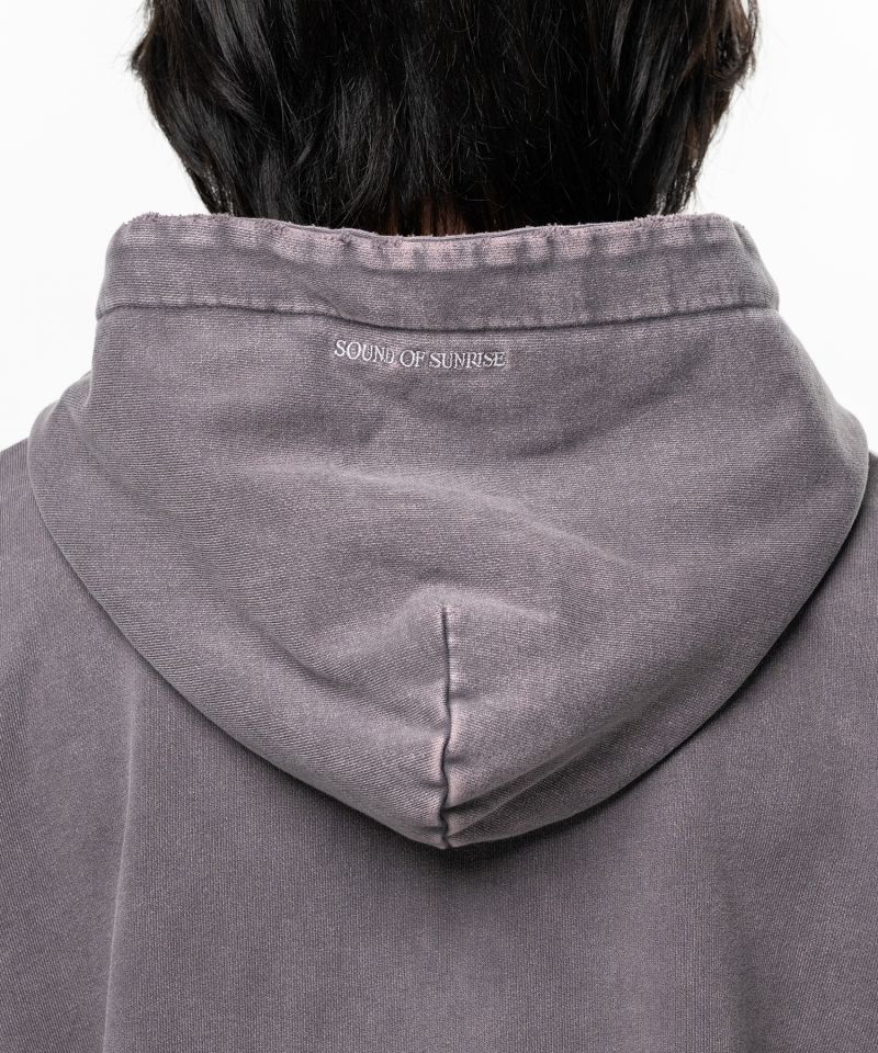 S.O.S Cotton Fleece Used Wash Zip-up Hoodie