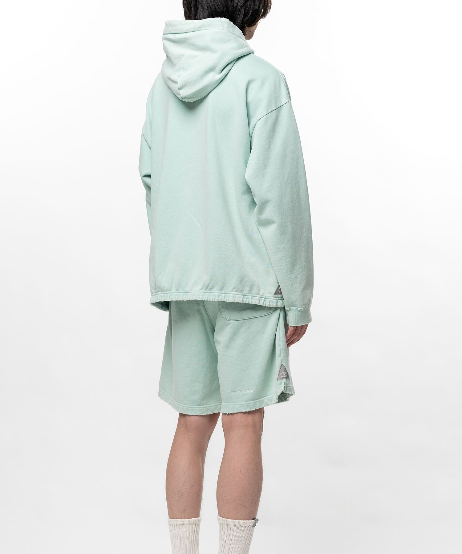 S.O.S Cotton Fleece Used Wash Zip-up Hoodie