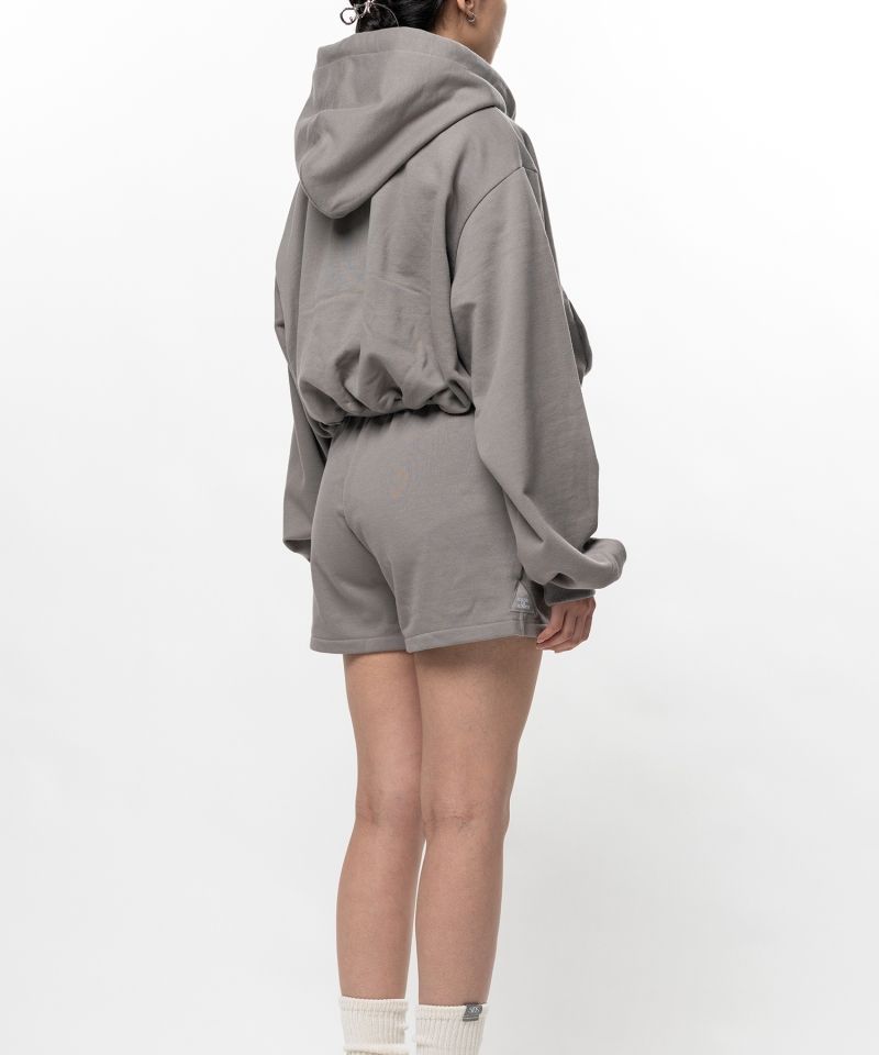 S.O.S Cotton Fleece Cropped Zip-up Hoodie