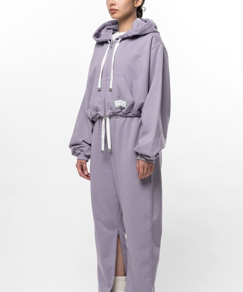 S.O.S Cotton Fleece Cropped Zip-up Hoodie