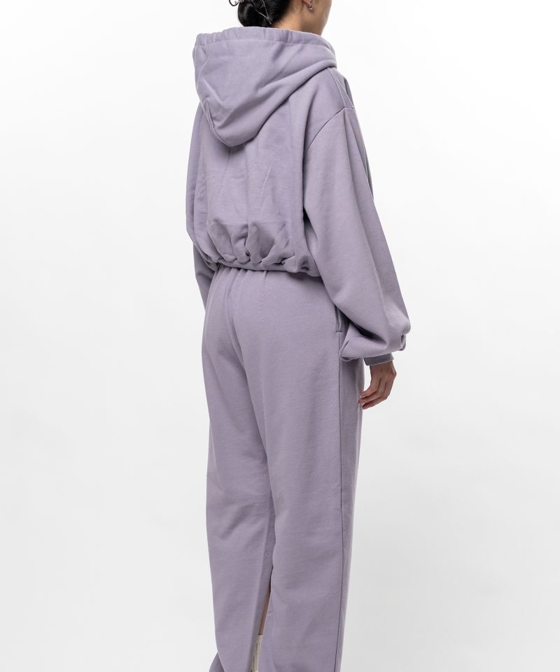 S.O.S Cotton Fleece Cropped Zip-up Hoodie