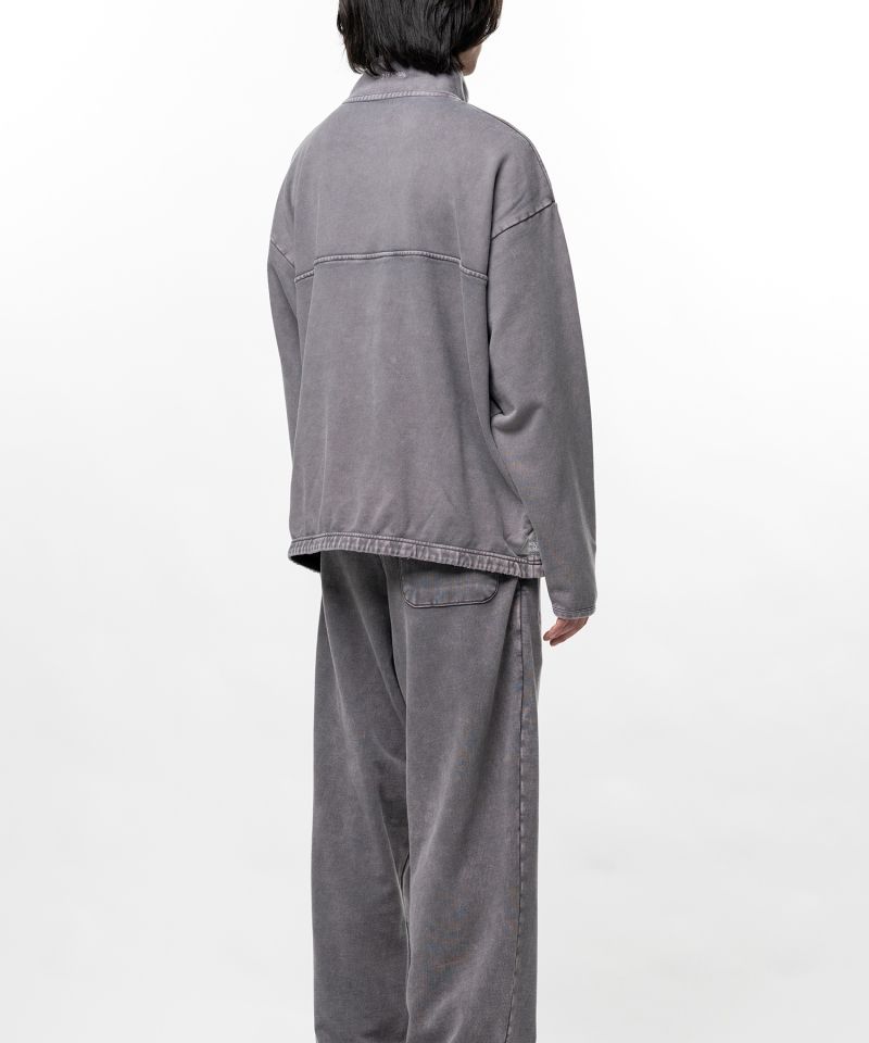 S.O.S Cotton Fleece Used Wash Half Snap Sweatshirt