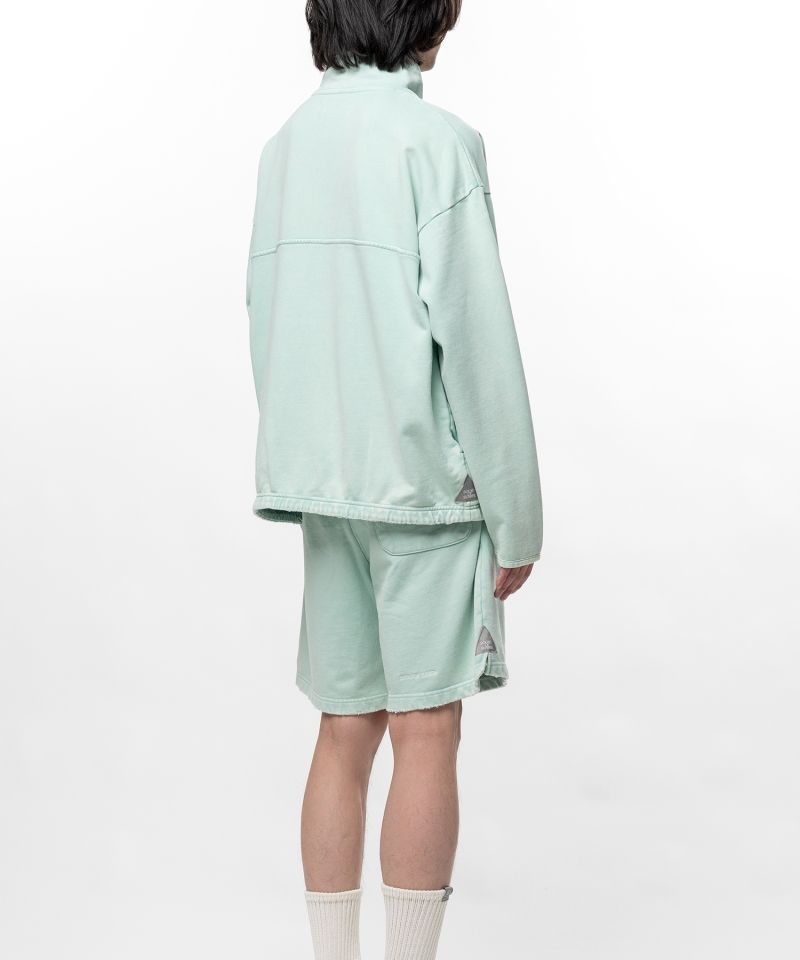 S.O.S Cotton Fleece Used Wash Half Snap Sweatshirt