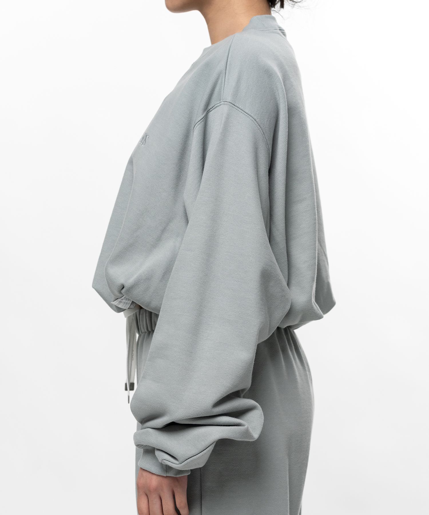 S.O.S Cotton Fleece Cropped Sweatshirt