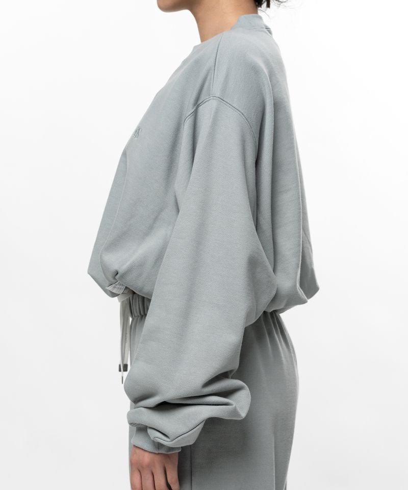 S.O.S Cotton Fleece Cropped Sweatshirt