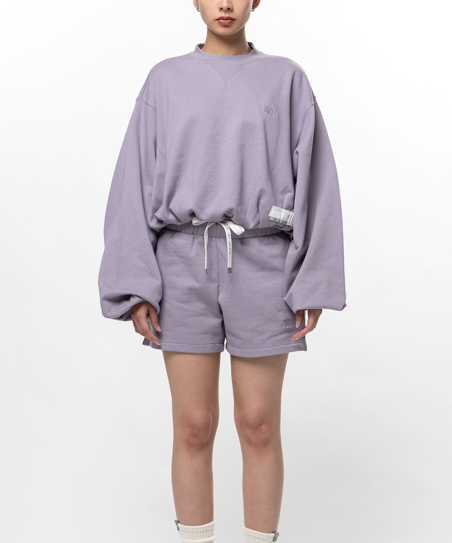 S.O.S Cotton Fleece Cropped Sweatshirt