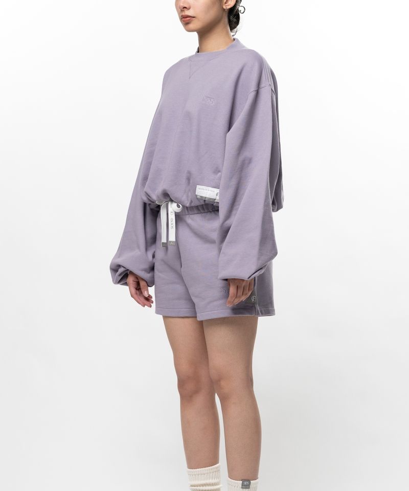 S.O.S Cotton Fleece Cropped Sweatshirt