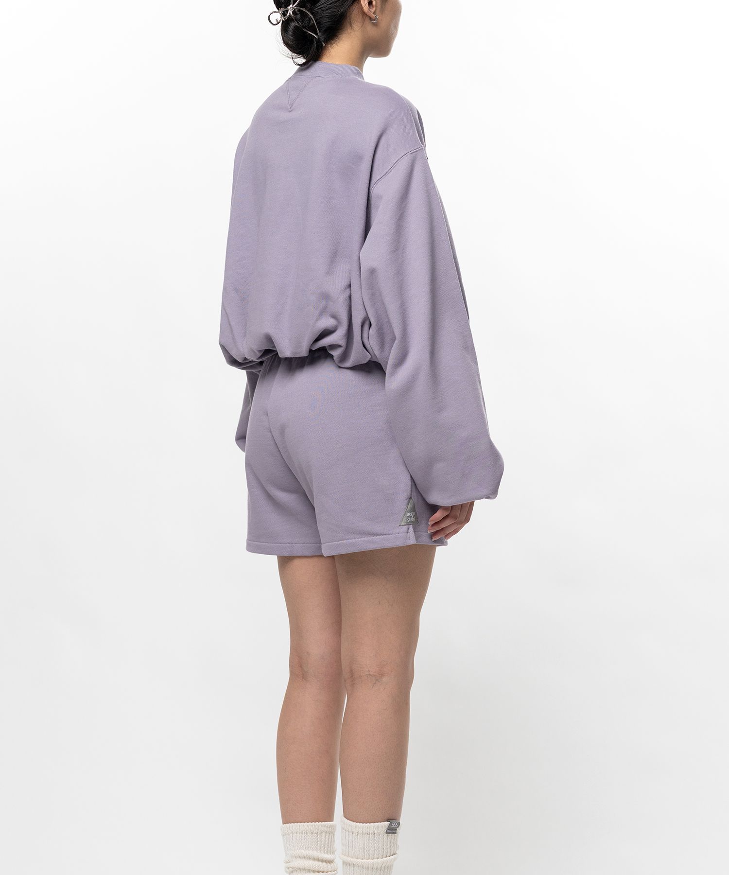 S.O.S Cotton Fleece Cropped Sweatshirt