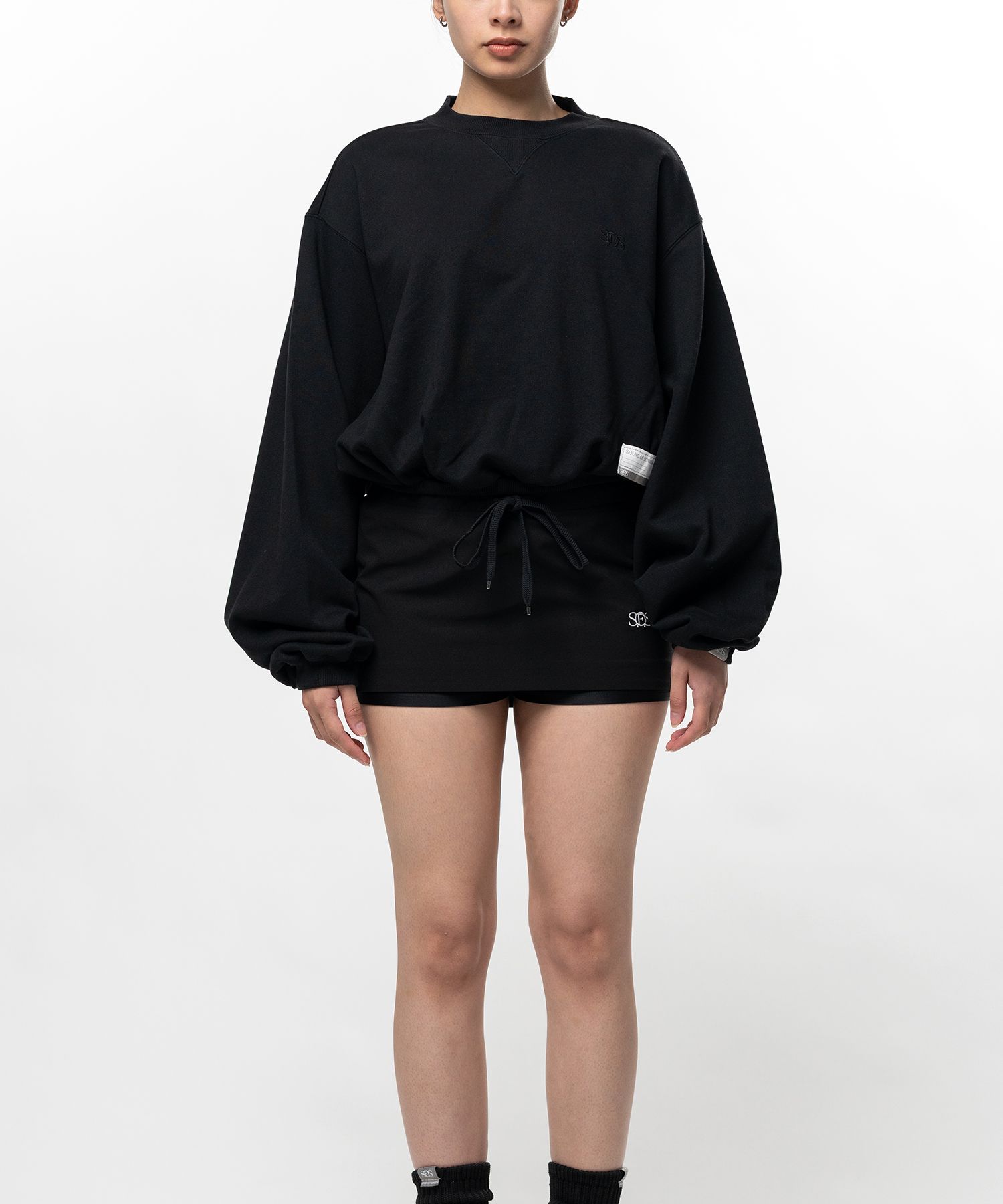 S.O.S Cotton Fleece Cropped Sweatshirt