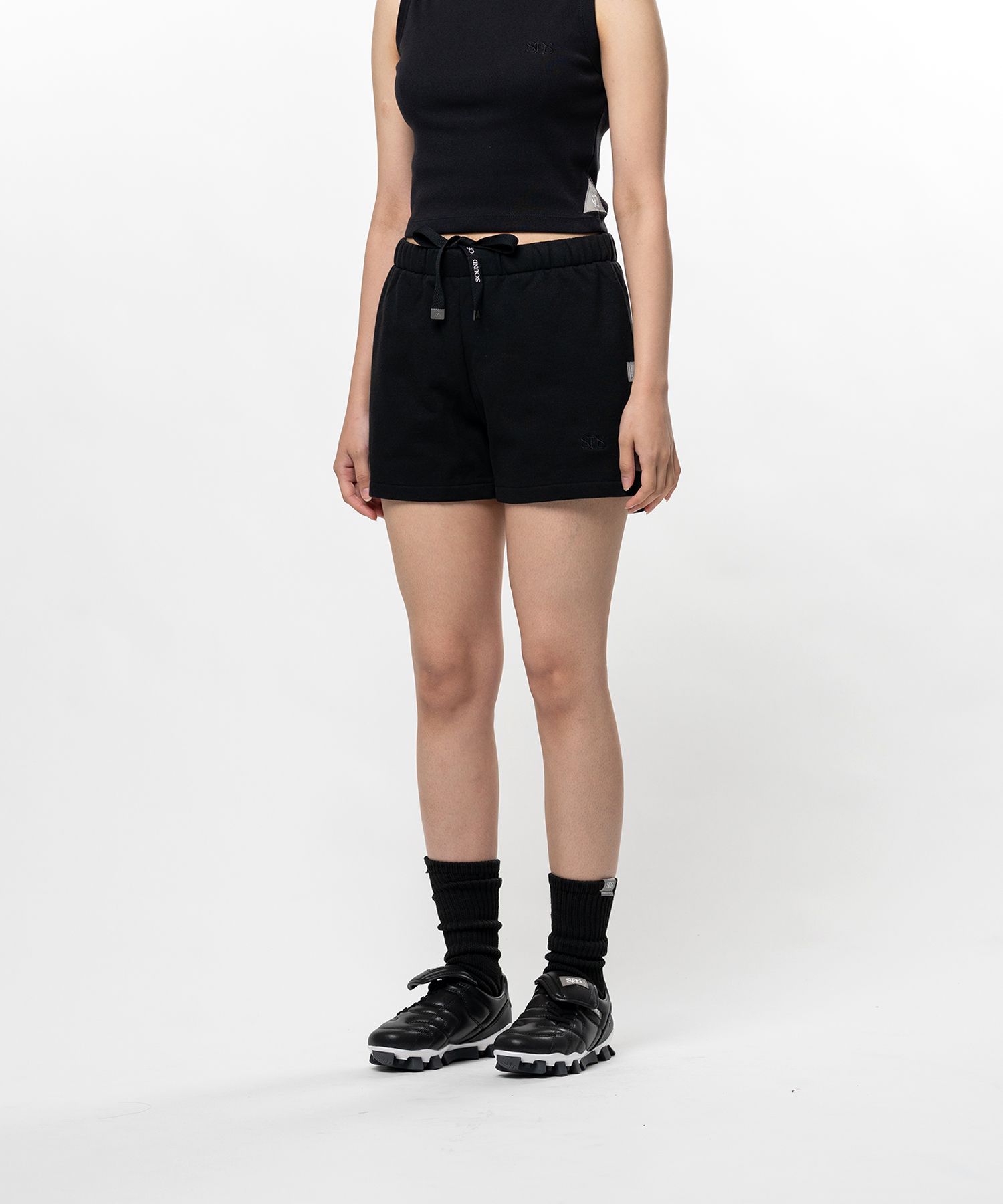S.O.S Cotton Fleece Mini Shorts