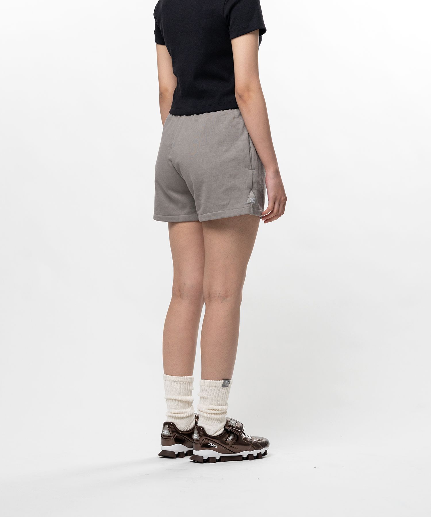 S.O.S Cotton Fleece Mini Shorts