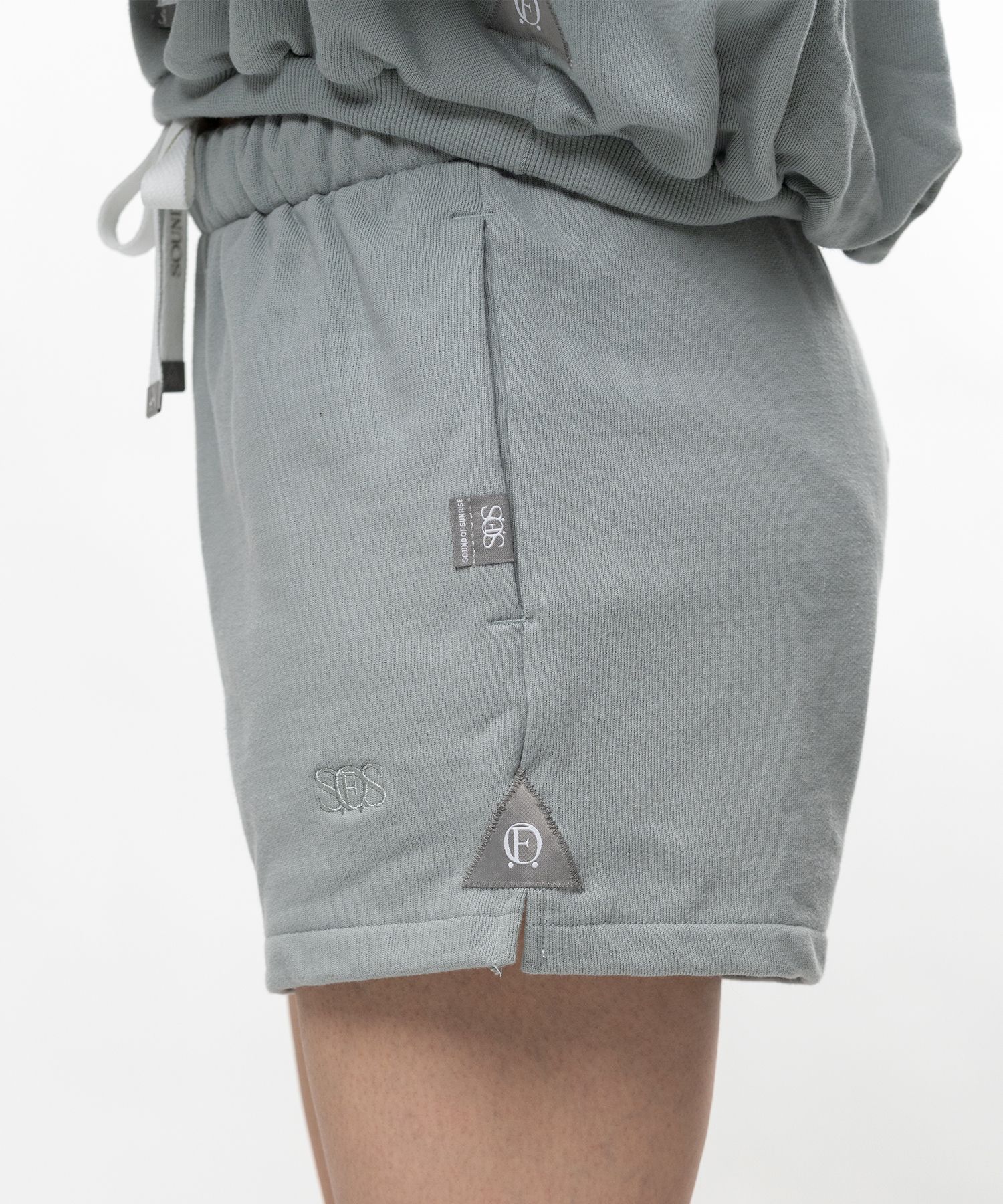S.O.S Cotton Fleece Mini Shorts