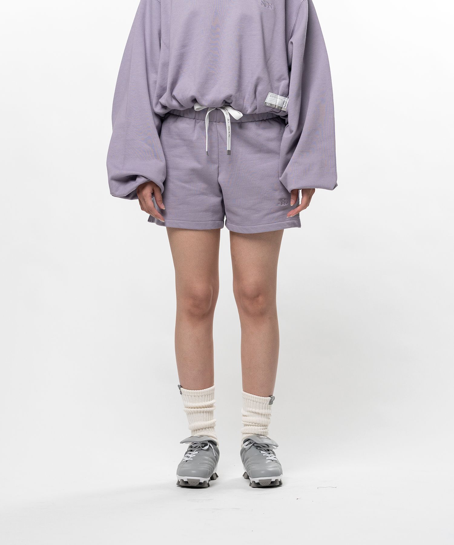 S.O.S Cotton Fleece Mini Shorts