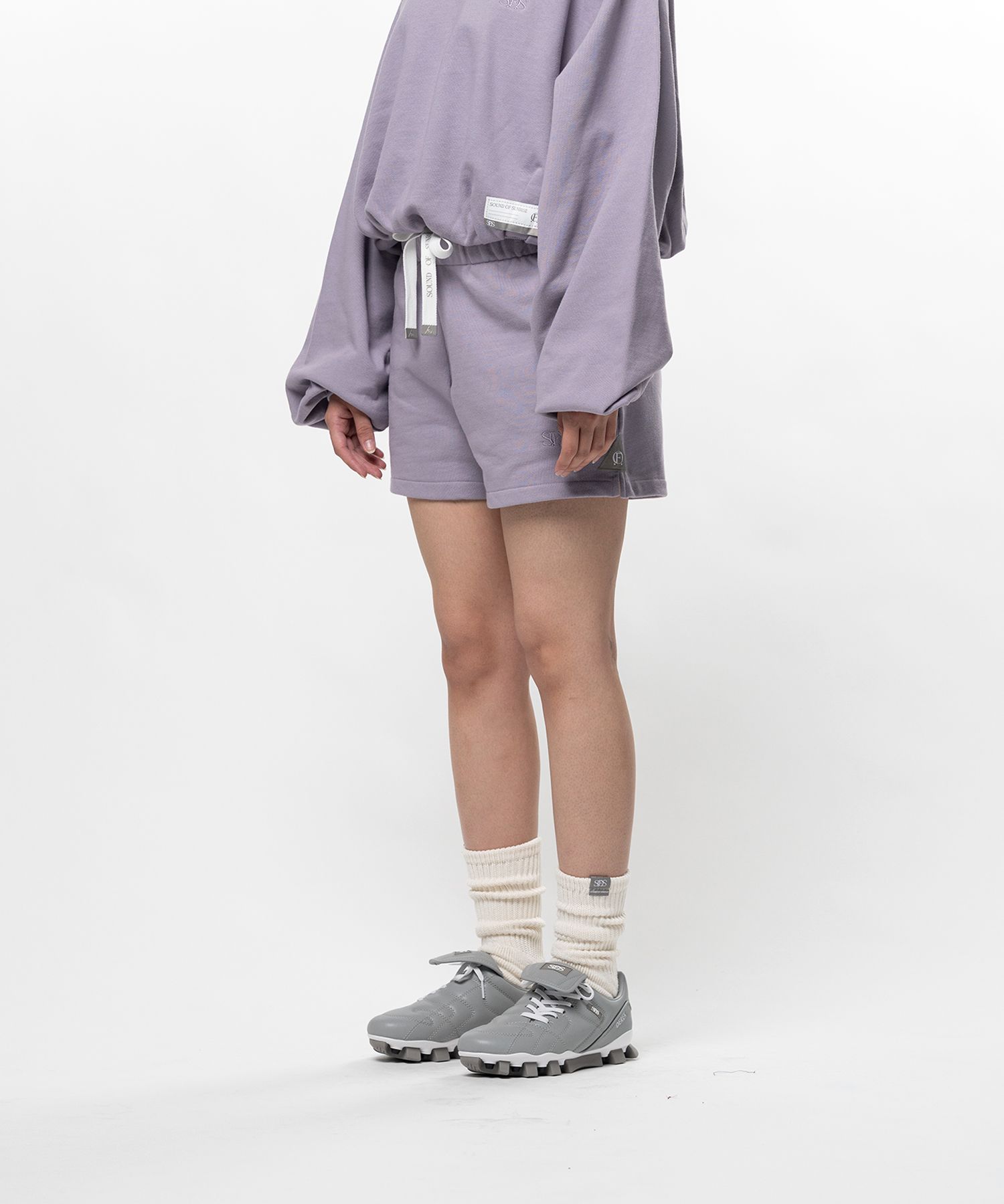 S.O.S Cotton Fleece Mini Shorts